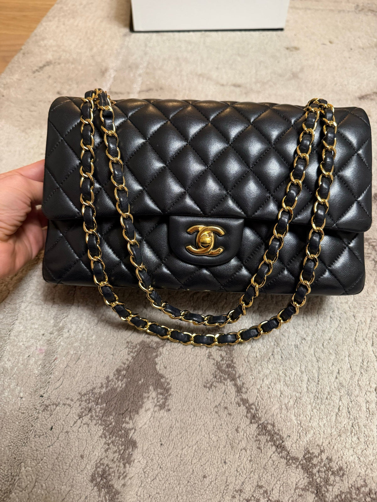 Classic Flap Jumbo — Black Lambskin, Gold Hardware — view 2