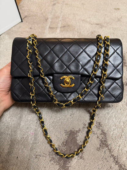 Classic Flap Medium — Black Lambskin, Gold Hardware — view 2