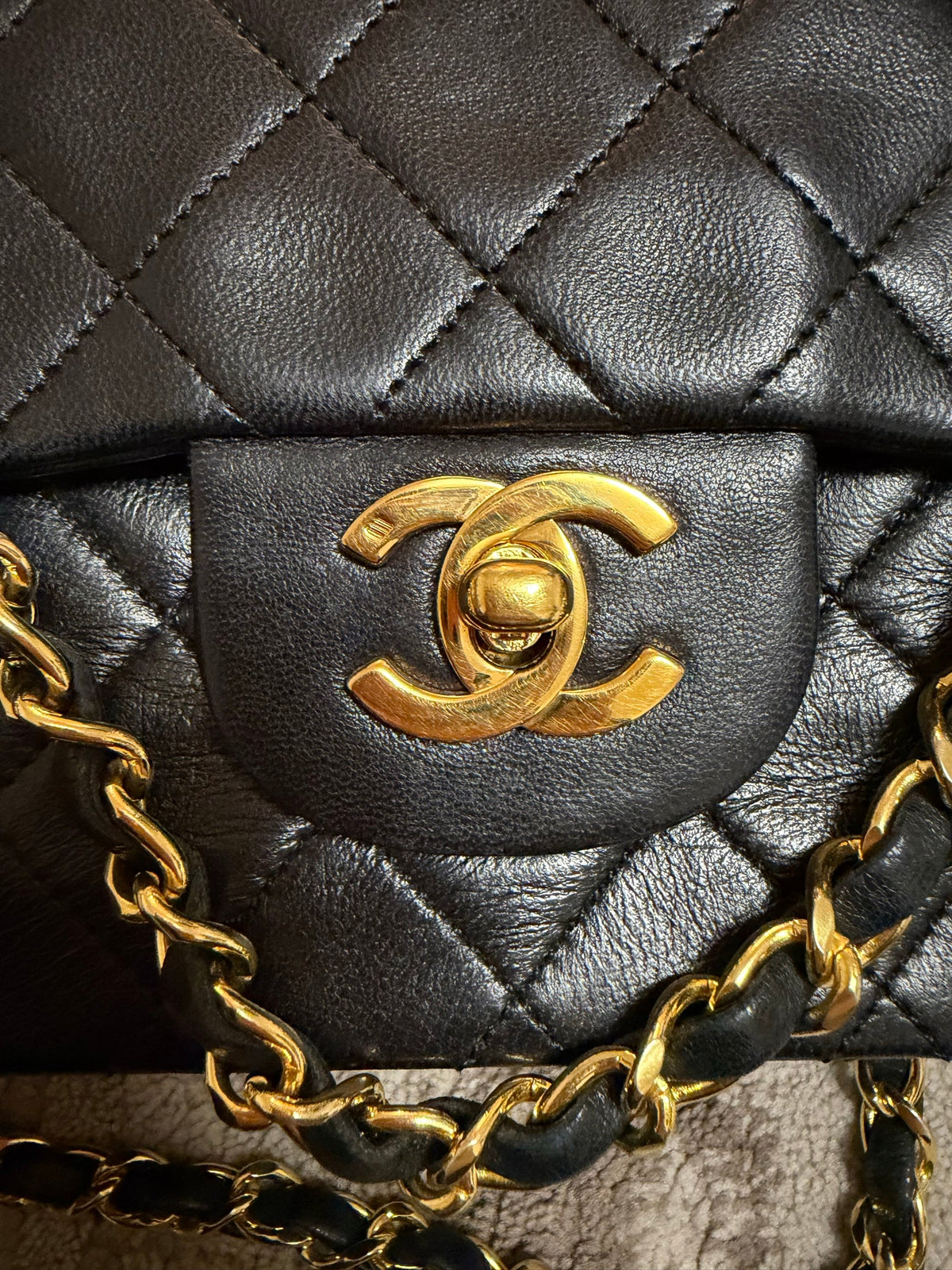 Classic Flap Medium — Black Lambskin, Gold Hardware — view 3