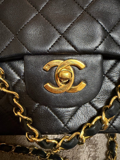 Classic Flap Medium — Black Lambskin, Gold Hardware — view 3