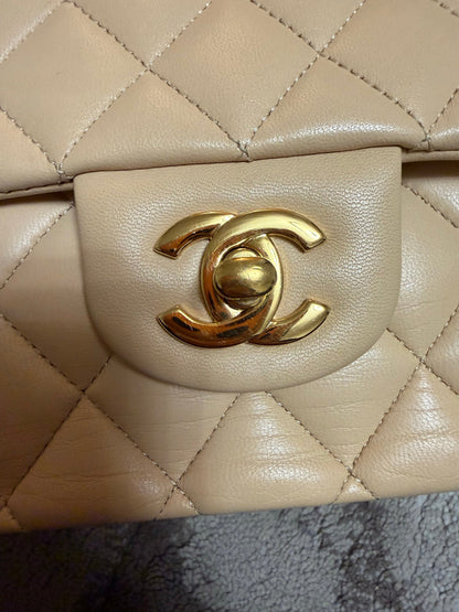 Classic Flap Medium — Beige Lambskin, Gold Hardware — view 3
