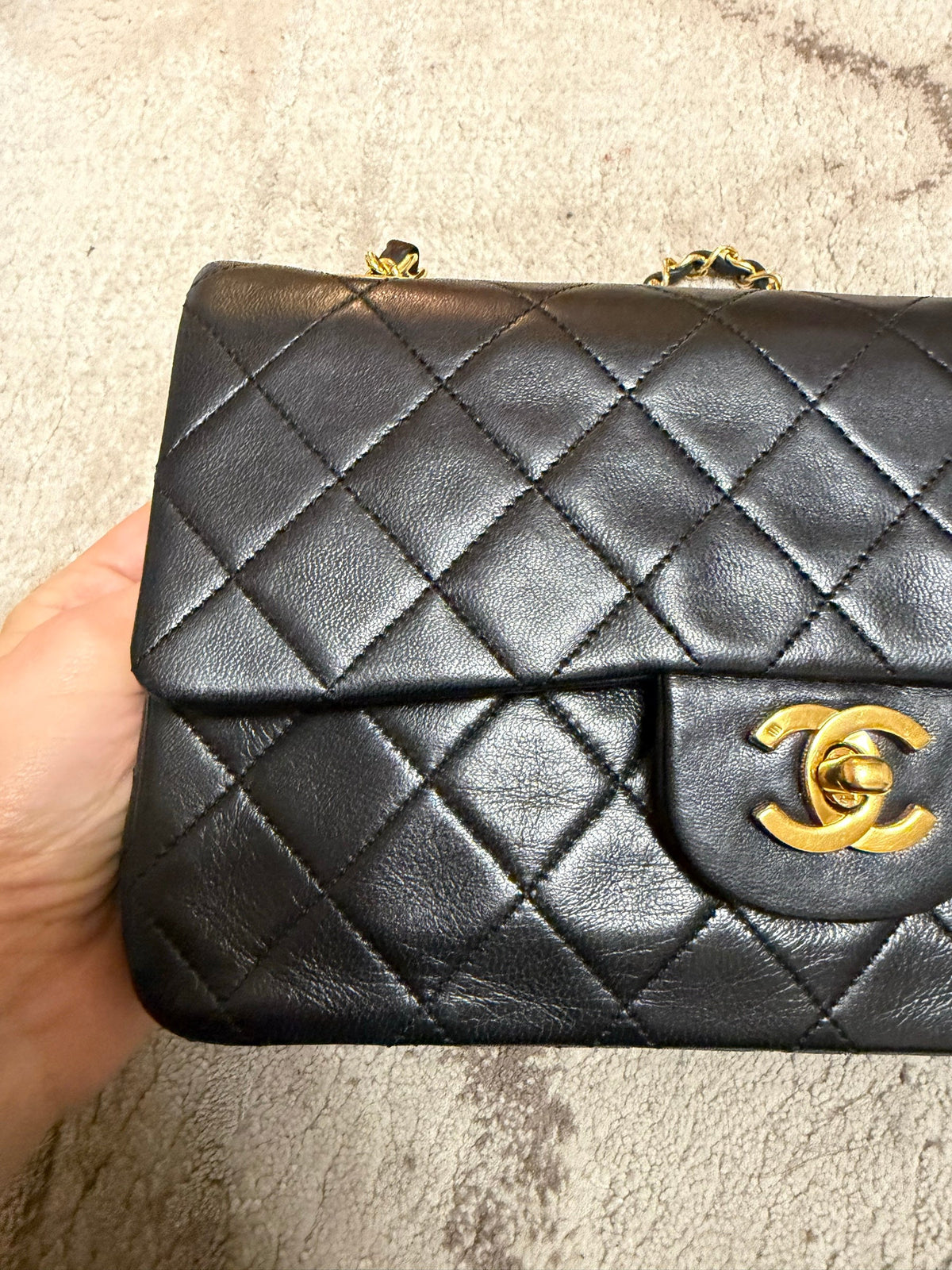 Classic Flap Medium — Black Lambskin, Gold Hardware — view 4