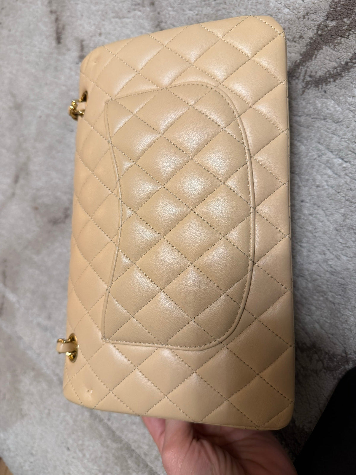 Classic Flap Medium — Beige Lambskin, Gold Hardware — view 6