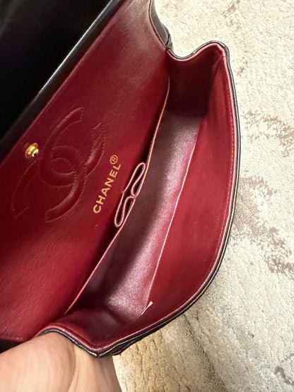 Classic Flap Medium — Black Lambskin, Gold Hardware — view 7