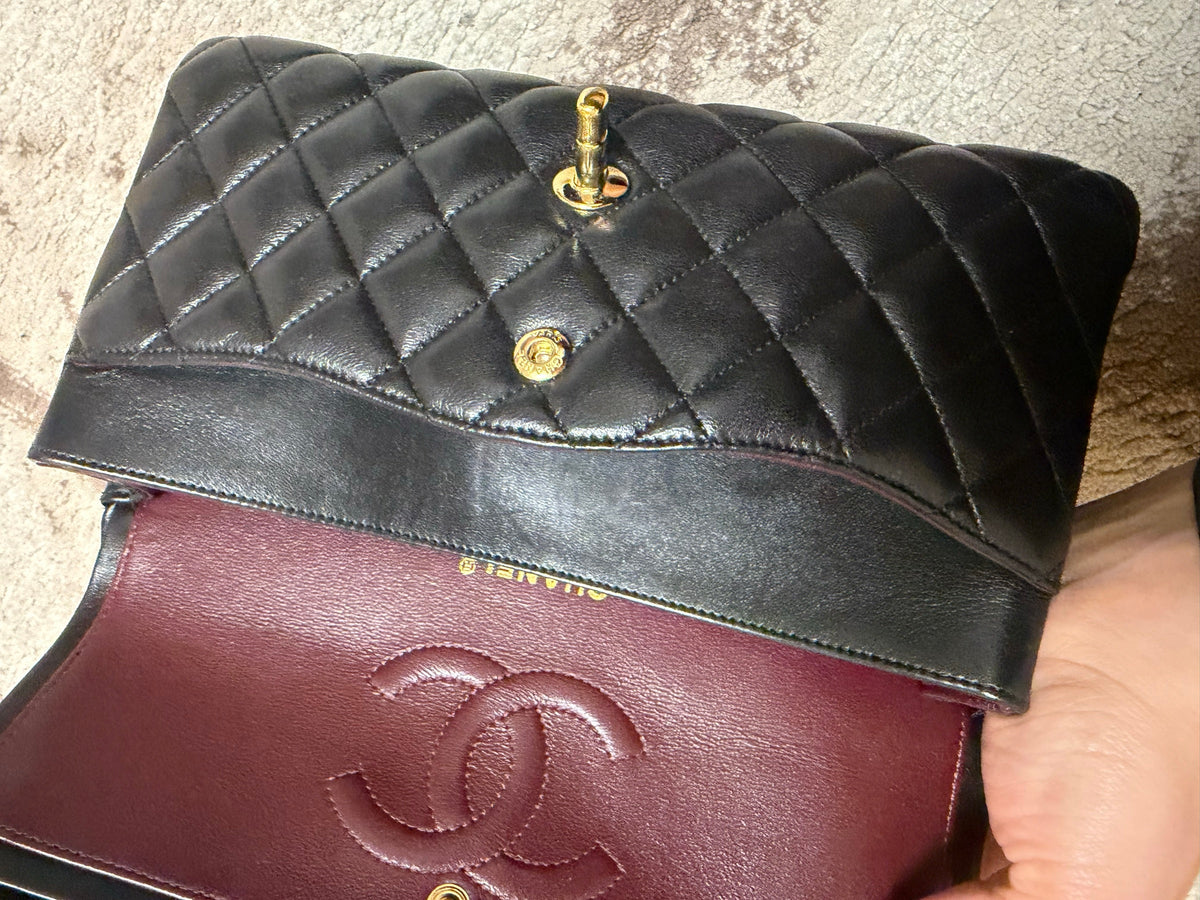 Classic Flap Jumbo — Black Lambskin, Gold Hardware — view 8