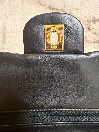 Classic Flap Medium — Black Lambskin, Gold Hardware — view 9
