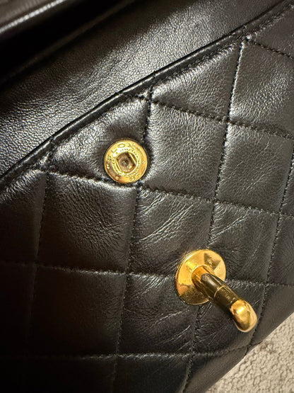 Classic Flap Medium — Black Lambskin, Gold Hardware — view 10