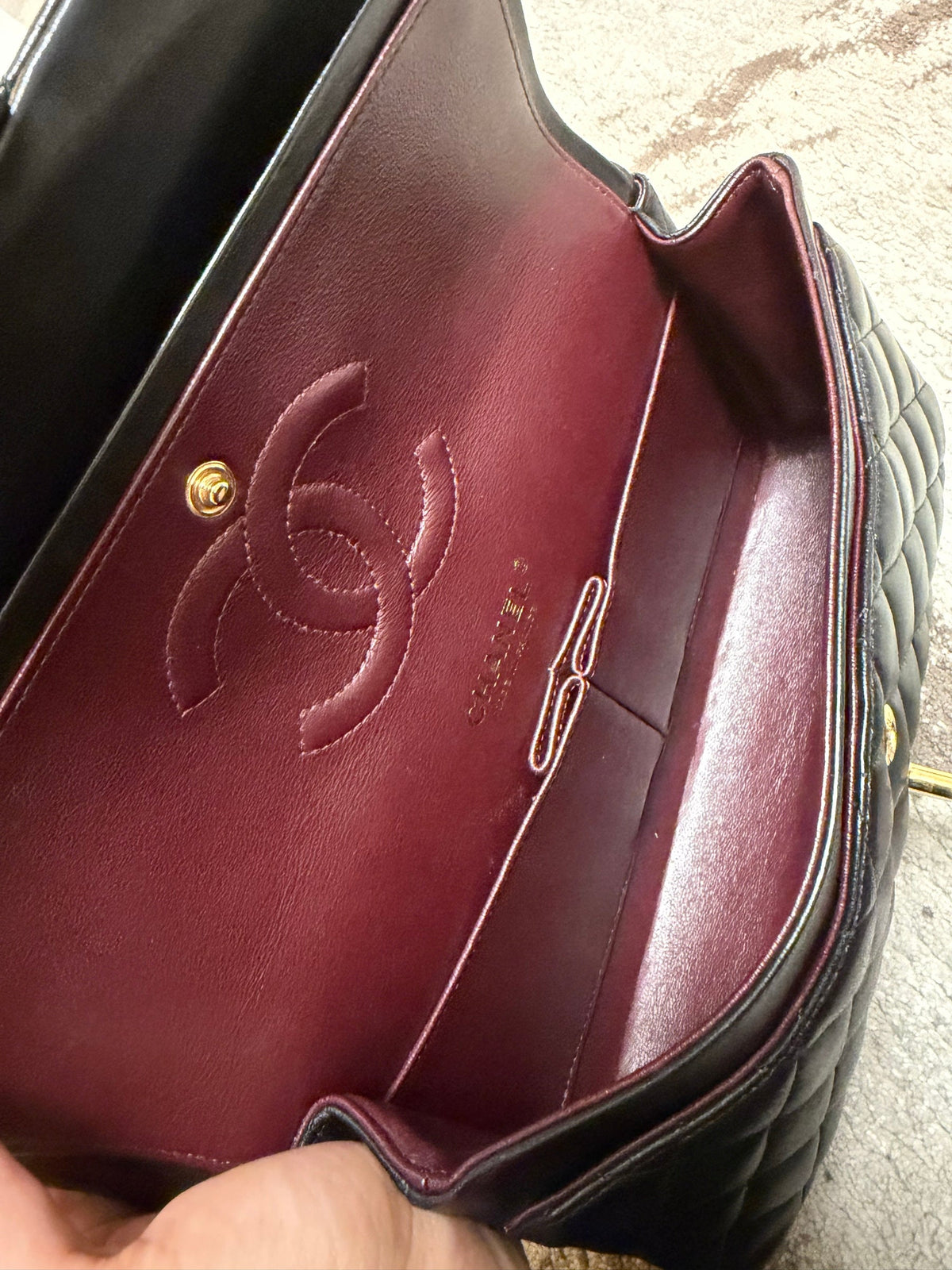 Classic Flap Jumbo — Black Lambskin, Gold Hardware — view 10