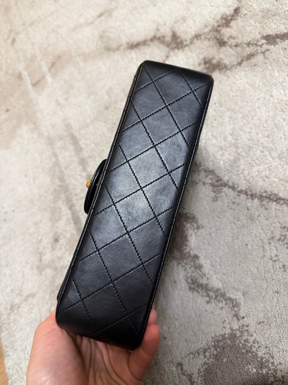 Classic Flap Medium — Black Lambskin, Gold Hardware — view 12